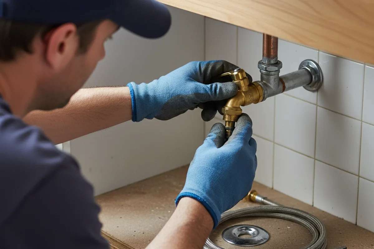Shutoff valve and fitting work during Faucet and Fixture Repair in Sykesville